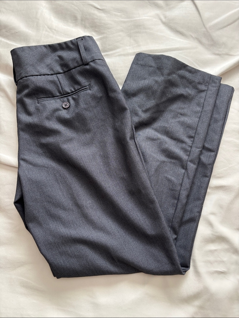 Larry Levine Straight Leg Dress Pants in Charcoal Gray